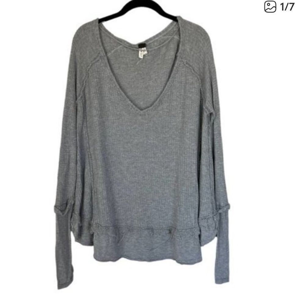 Free People We The Free Laguna Thermal
Tunic Top Gray Size Medium oversized